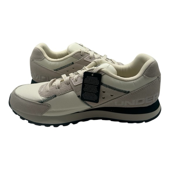 Under‎ Armour Essential Runner Running Shoes Mens 12 White/Brown Sneakers READ main image 5
